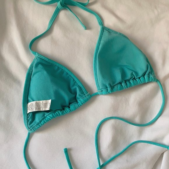 ♡ aqua blue triangle bikini set ♡ - Picture 3 of 4